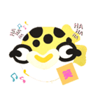 みどりフグ丸福（個別スタンプ：4）