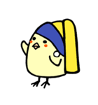 名画の中のピーコ（個別スタンプ：1）