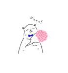 タレ目なシロクマ（個別スタンプ：7）