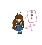 制服女子ちゃん©️amqic（個別スタンプ：8）