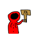 赤色パーカーのスタンプ-2（個別スタンプ：1）