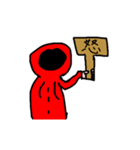 赤色パーカーのスタンプ-2（個別スタンプ：5）