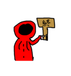 赤色パーカーのスタンプ-2（個別スタンプ：7）
