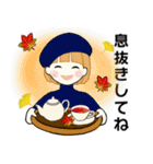 秋冬カラーのベレーちゃん☆日常編（個別スタンプ：12）