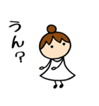 白色の女子④お返事編（個別スタンプ：4）