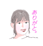 リアクションいろいろ少女（個別スタンプ：1）