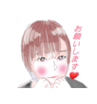 リアクションいろいろ少女（個別スタンプ：9）