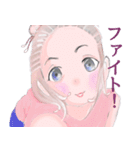 リアクションいろいろ少女（個別スタンプ：14）