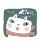 Junsのカラフルねこ秋冬編（個別スタンプ：34）