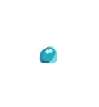 浮かぶ青いバケツ（個別スタンプ：1）