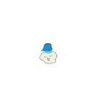 浮かぶ青いバケツ（個別スタンプ：3）