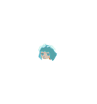 浮かぶ青いバケツ（個別スタンプ：4）