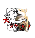 イラストとコラボのコーギー犬（個別スタンプ：2）