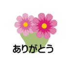 大きめ文字❤お花メッセージ 秋桜（個別スタンプ：5）