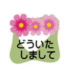 大きめ文字❤お花メッセージ 秋桜（個別スタンプ：19）