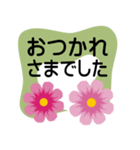 大きめ文字❤お花メッセージ 秋桜（個別スタンプ：23）