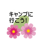 大きめ文字❤お花メッセージ 秋桜（個別スタンプ：35）