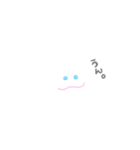 しろいうさぎとなにか。（個別スタンプ：2）