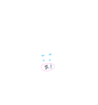 しろいうさぎとなにか。（個別スタンプ：5）