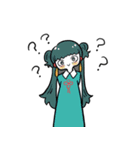 女の子と米と猫。もう第二弾。（個別スタンプ：1）