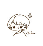 ショートヘアの女の子1（個別スタンプ：3）