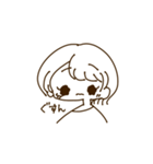ショートヘアの女の子1（個別スタンプ：8）