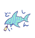 つかれたサメ（個別スタンプ：2）
