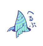 つかれたサメ（個別スタンプ：9）