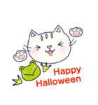 ねことかえるとハロウィン（個別スタンプ：14）