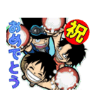 ONE PIECE コルボ山の悪ガキ3兄弟（個別スタンプ：17）