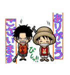 ONE PIECE コルボ山の悪ガキ3兄弟（個別スタンプ：36）