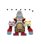 【ONE PIECE×猫とクマ】ドット絵風キャラ（個別スタンプ：8）