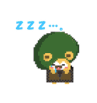 【ONE PIECE×猫とクマ】ドット絵風キャラ（個別スタンプ：12）