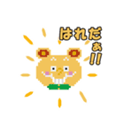 【ONE PIECE×猫とクマ】ドット絵風キャラ（個別スタンプ：22）