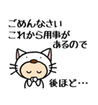 白猫の着ぐるみ6 返信できません…敬語編（個別スタンプ：13）