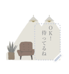 カフェ風♡大人かわいいメッセージスタンプ（個別スタンプ：6）