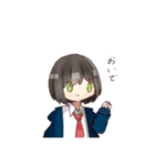 制服パーカー女子2（個別スタンプ：6）