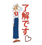 お洒落女子友：グリーティングカード（個別スタンプ：1）