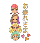 お洒落女子友：グリーティングカード（個別スタンプ：3）
