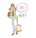 お洒落女子友：グリーティングカード（個別スタンプ：9）