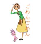 お洒落女子友：グリーティングカード（個別スタンプ：18）