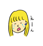 金髪の女の子 使えることば（個別スタンプ：15）