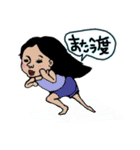 黒髪女性（個別スタンプ：16）