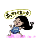 黒髪女性（個別スタンプ：17）