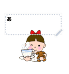 Message stamp！ Girl with a pet dog.Japan（個別スタンプ：10）