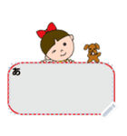 Message stamp！ Girl with a pet dog.Japan（個別スタンプ：20）