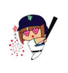 【女子野球】でこぼこふれんず（個別スタンプ：3）