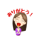 例の似顔絵（個別スタンプ：3）