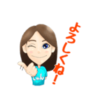 例の似顔絵（個別スタンプ：8）