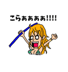 ONE PIECE 麦わら一味 ピザT描きました（個別スタンプ：3）